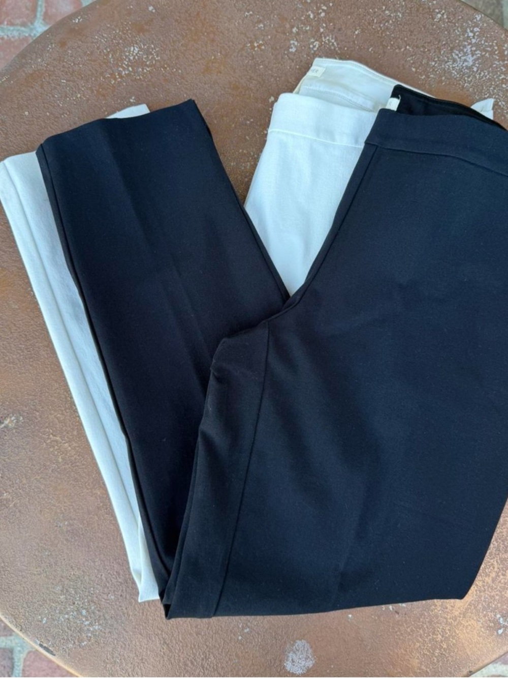 Eileen Fisher black and white trouser slacks bundle Size M